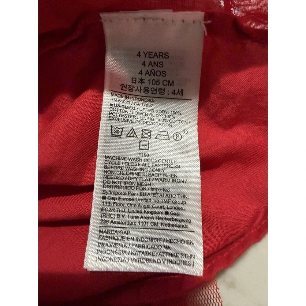 Gap X Disney Minnie Mouse Tulle Dress Sz 4 Years 100% Cotton Best Seller